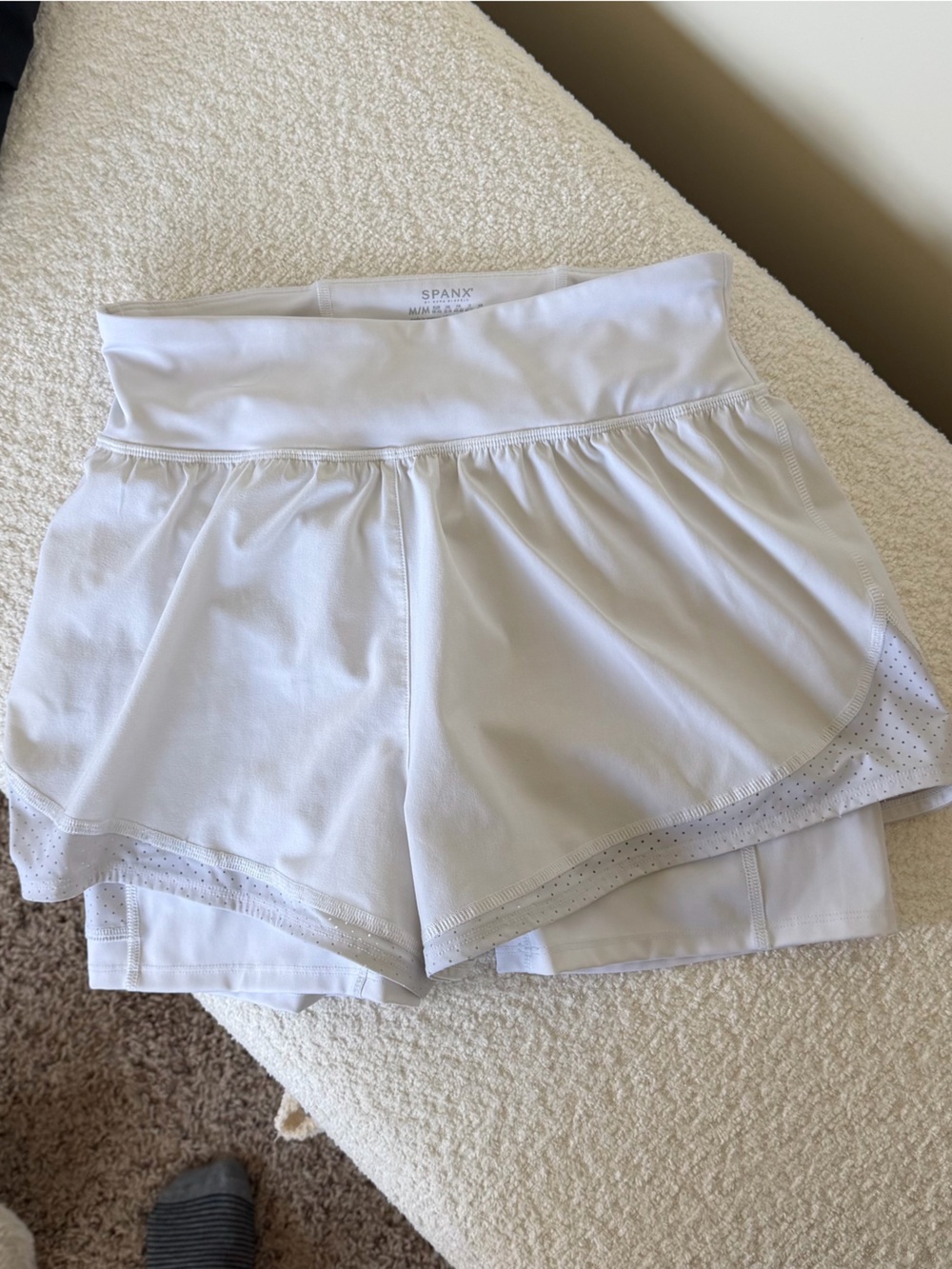 SPANX White Active Shorts